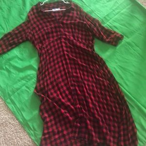Red and Black checker dress